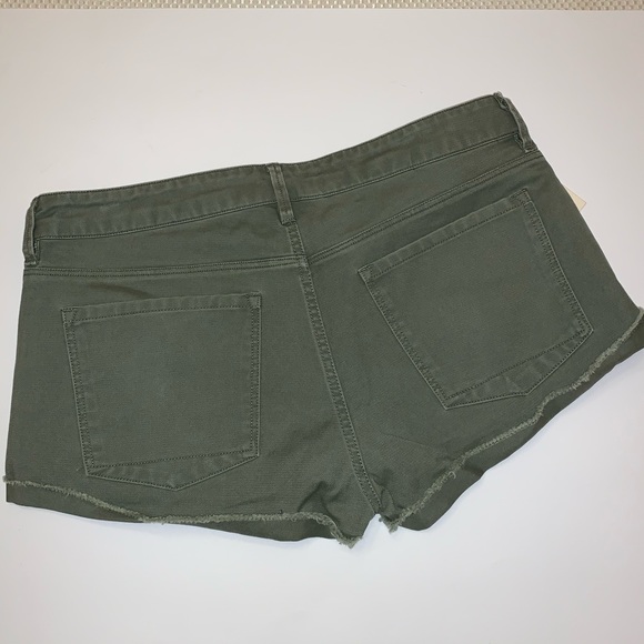 Capulet Green Beaded Distressed Denim Shorts - Picture 7 of 8